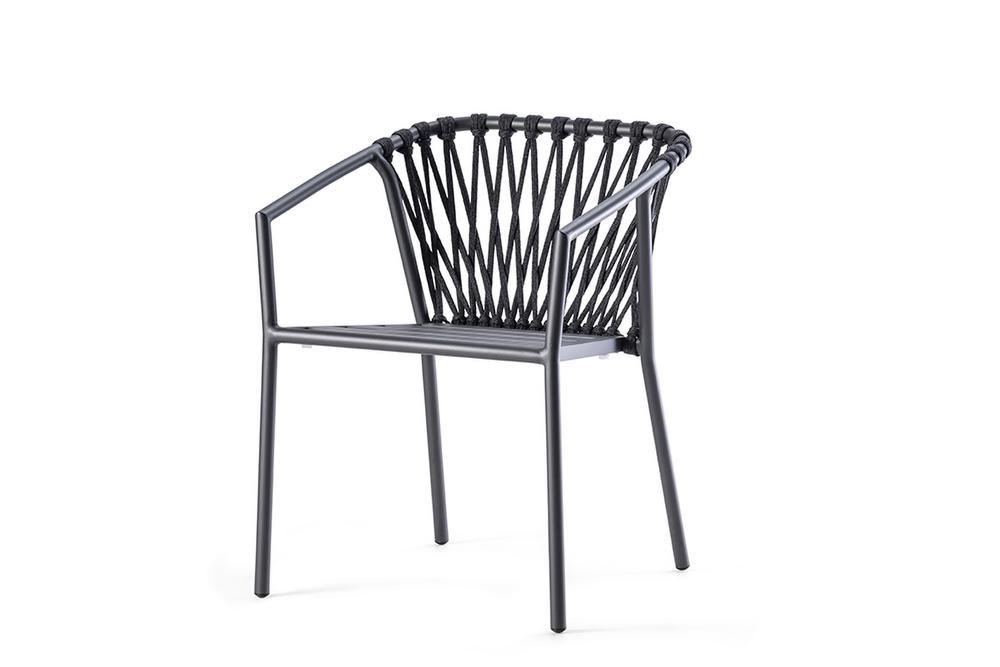 Chaise de jardin corde synthétique tressée